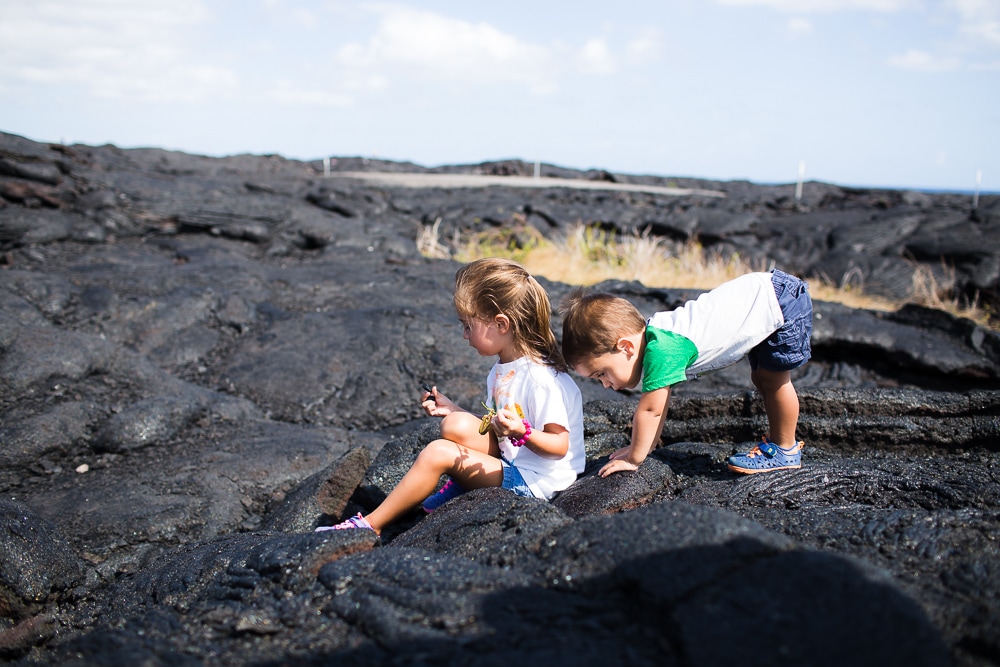 Volcanoes National Park, lava flow | Big Island Hawaii family vacation